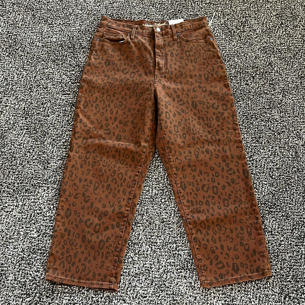 NWT Universal Thread Jeans leopard print size 12